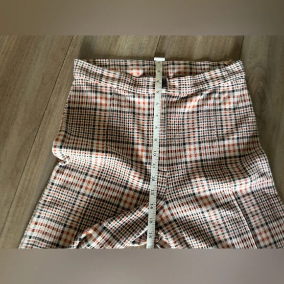 Free People Plaid Leggings in Cream and Black - Picture 5 of 16